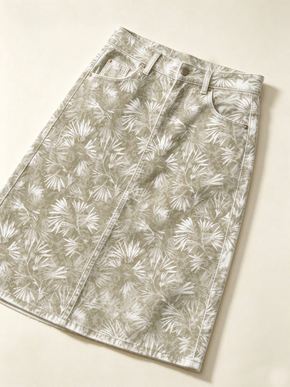 Palm Canyon Ankle-Length Denim Skirt