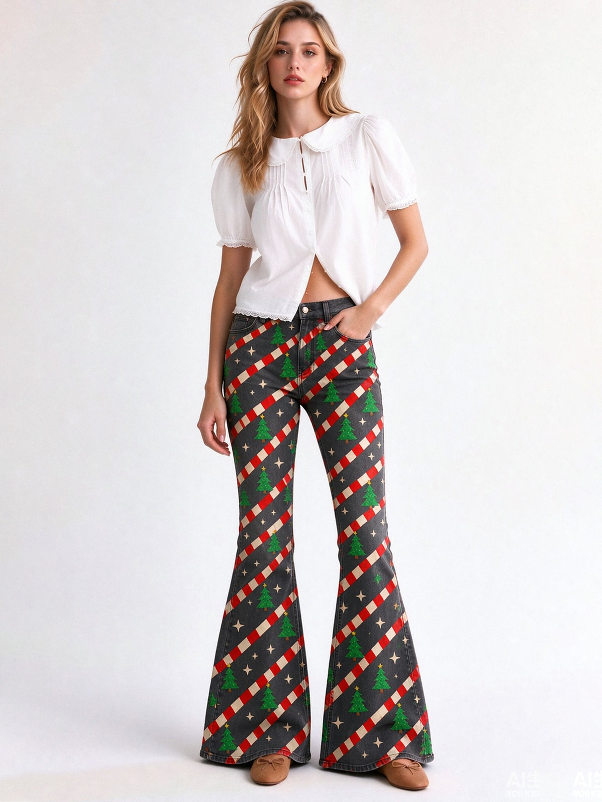 Rodeo Candy Stripe Flare Jeans