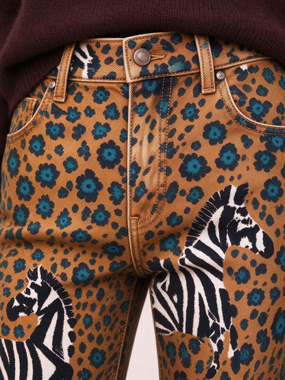 Savanna Zebra Flare Jeans