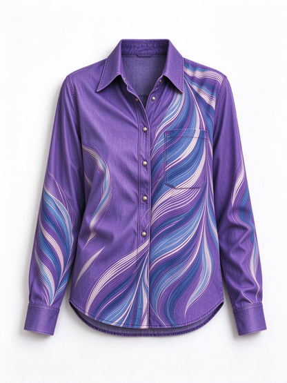 Ridge Stampede Long Sleeve Denim Shirt