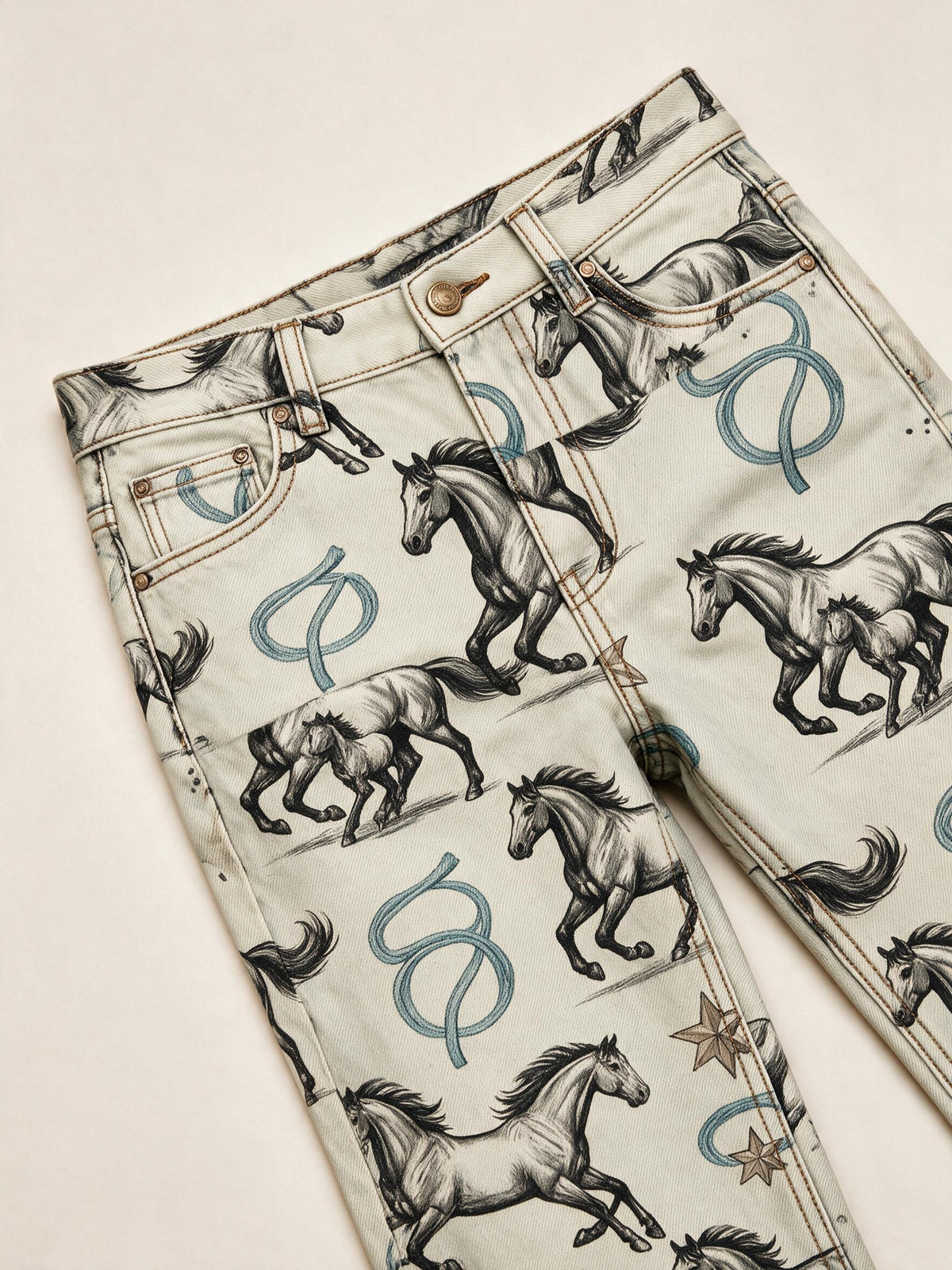 Tooled Concho Heritage Flare Jeans