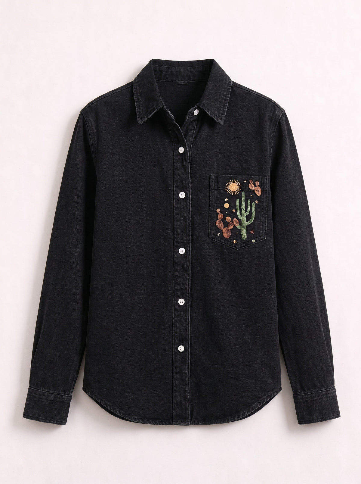 Prairie Daisy Trail Long Sleeve Denim Shirt