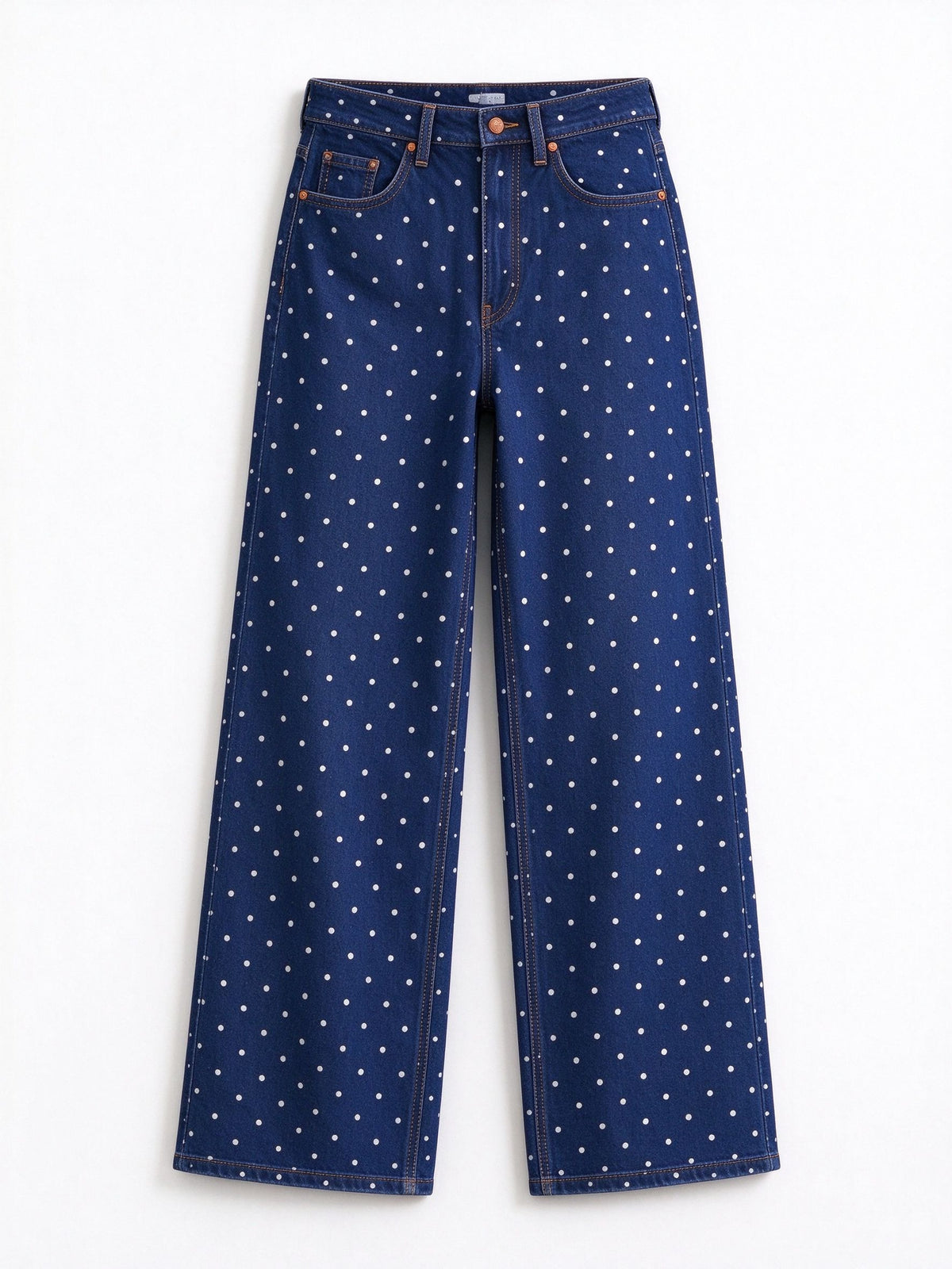 Rodeo Star Dots High-Rise Straight-Leg Jeans