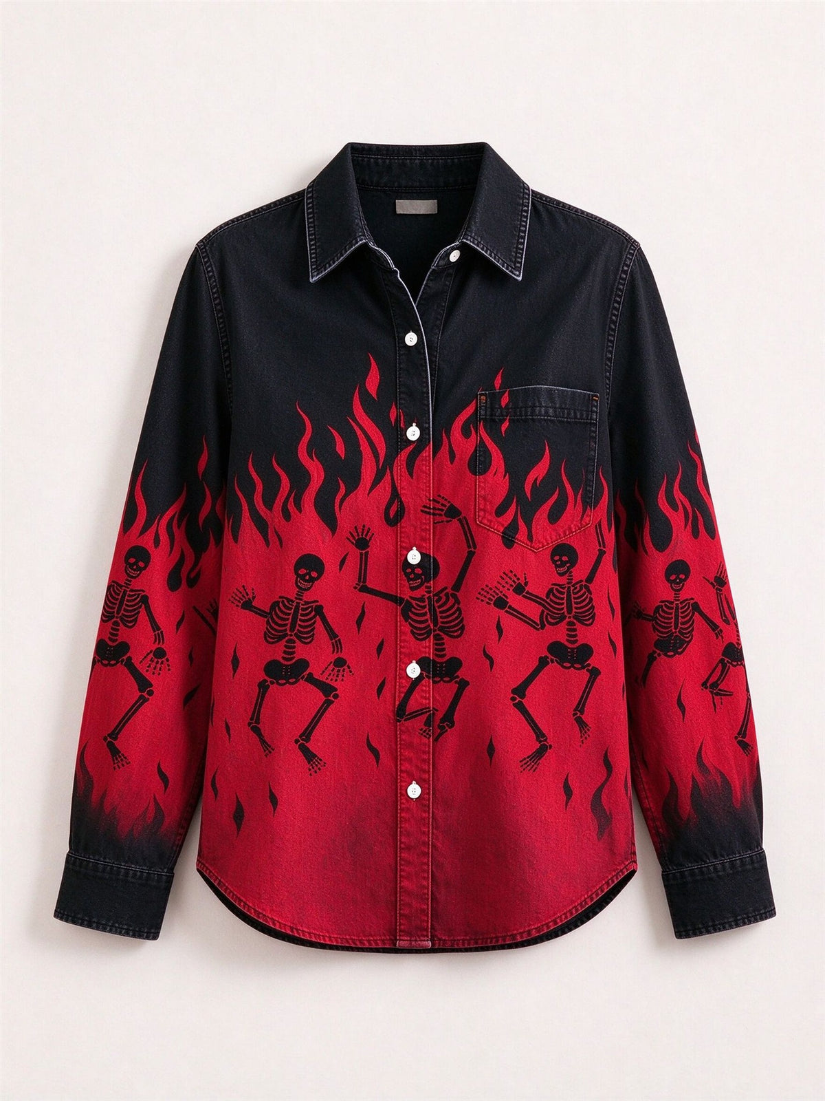 Flame Frontier Long Sleeve Denim Shirt