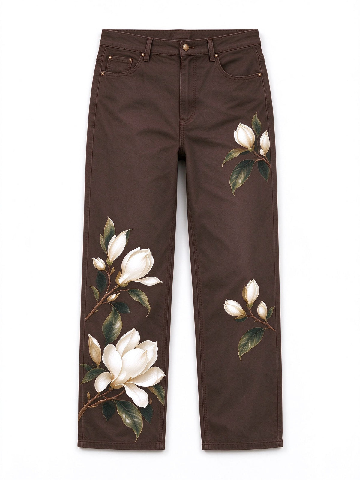 Desert Magnolia Trail Mid-Rise Straight-Leg Jeans