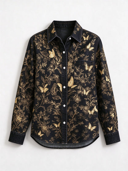 Golden Prairie Long Sleeve Denim Shirt