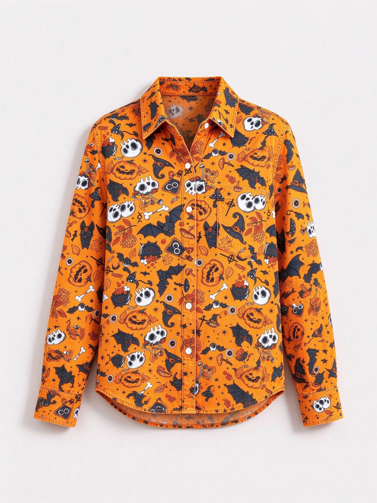 Halloween Harvest Long Sleeve Denim Shirt