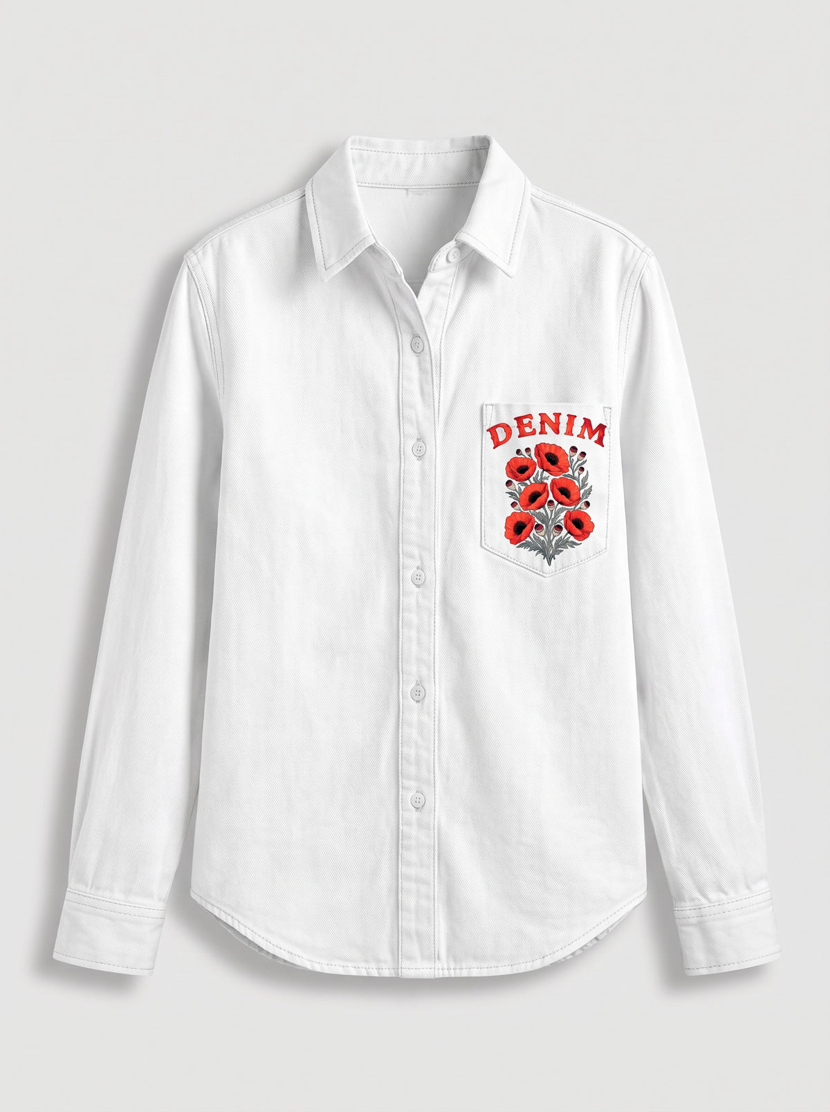 Rodeo Poppy Trail Long Sleeve Denim Shirt