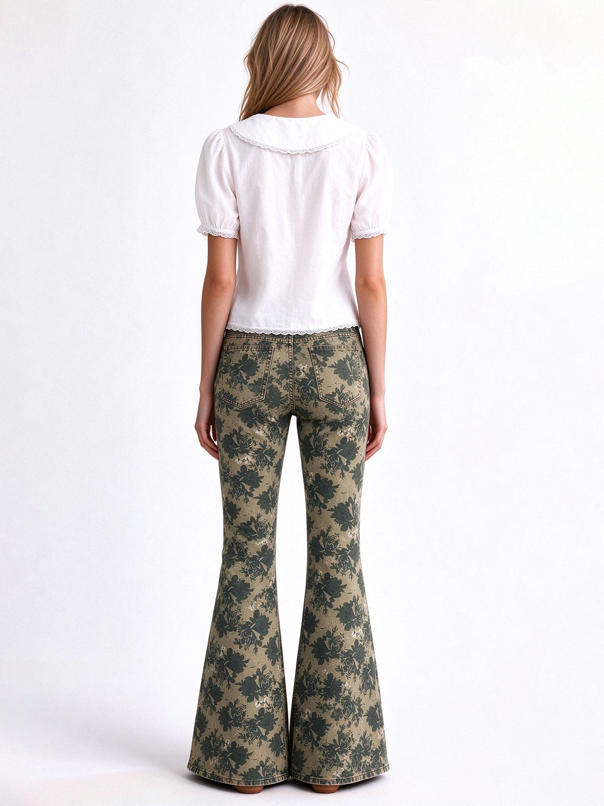 Prairie Sage Bloom Flare Jeans