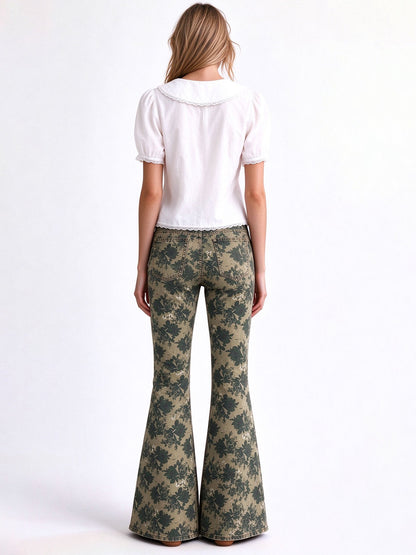 Prairie Sage Bloom Flare Jeans