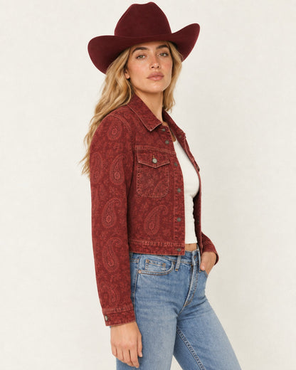 Prairie Mirage Cropped Denim Jacket