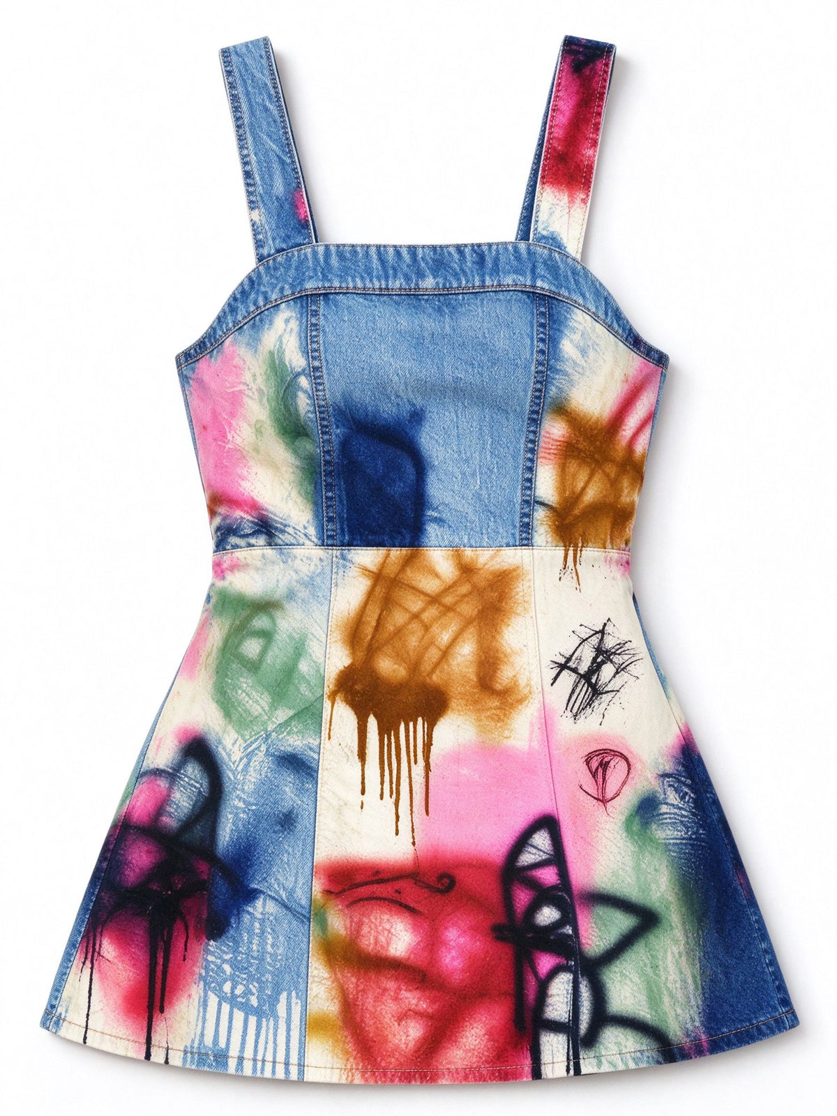 Cadillac Graffiti Structured Mini Dress