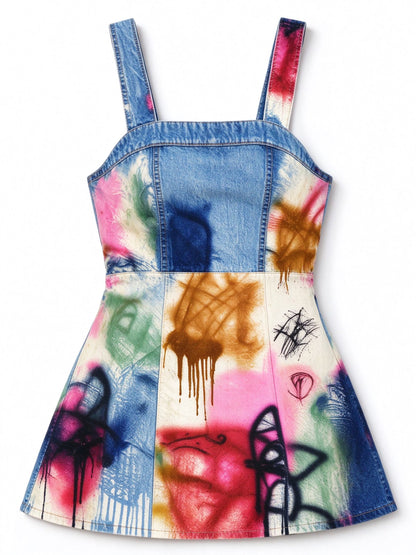 Cadillac Graffiti Structured Mini Dress