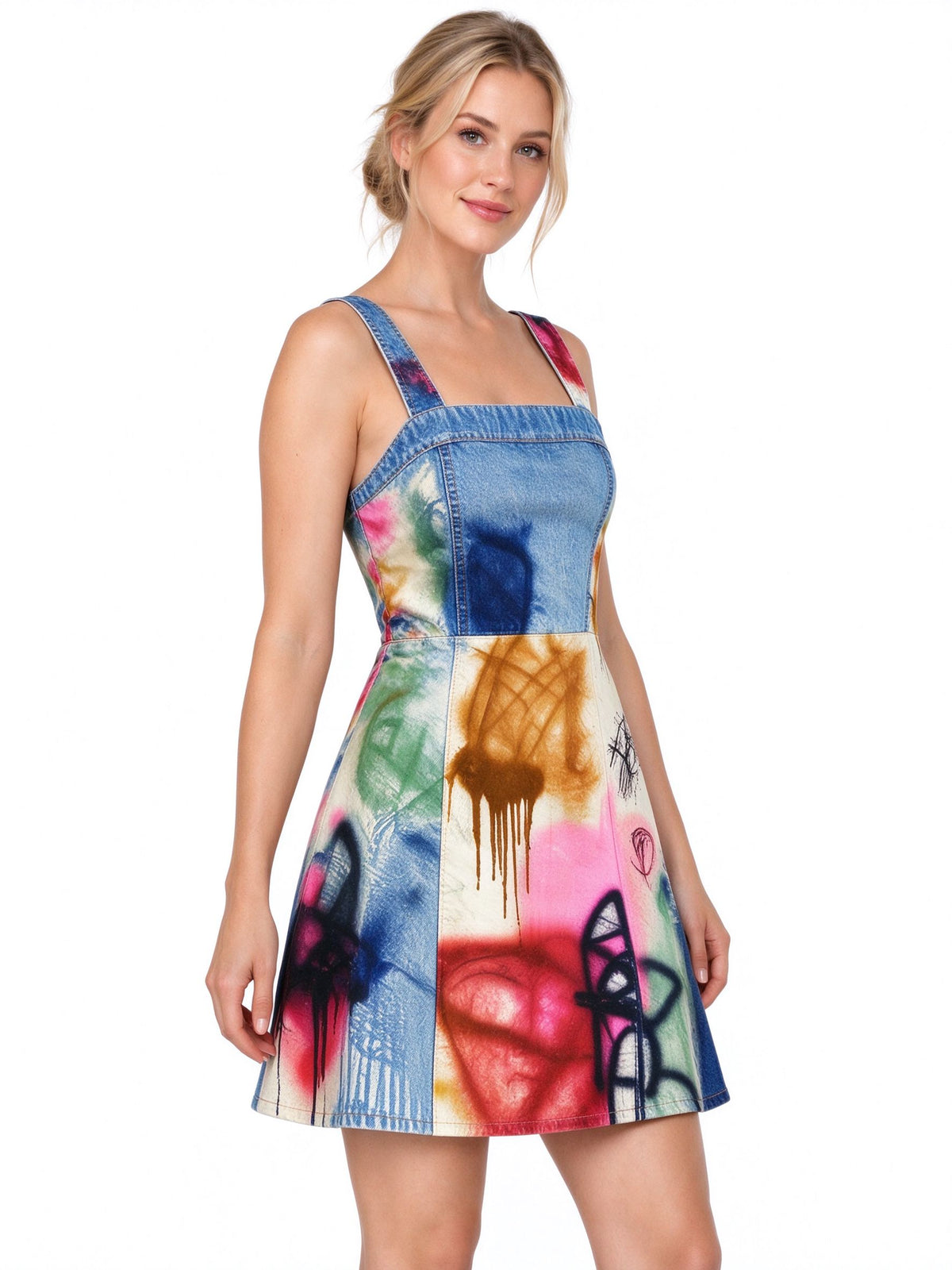 Cadillac Graffiti Structured Mini Dress