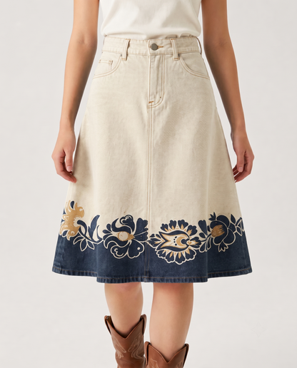Desert Bloom Light RB-SKT03 – Front View – Riley – Light Wash