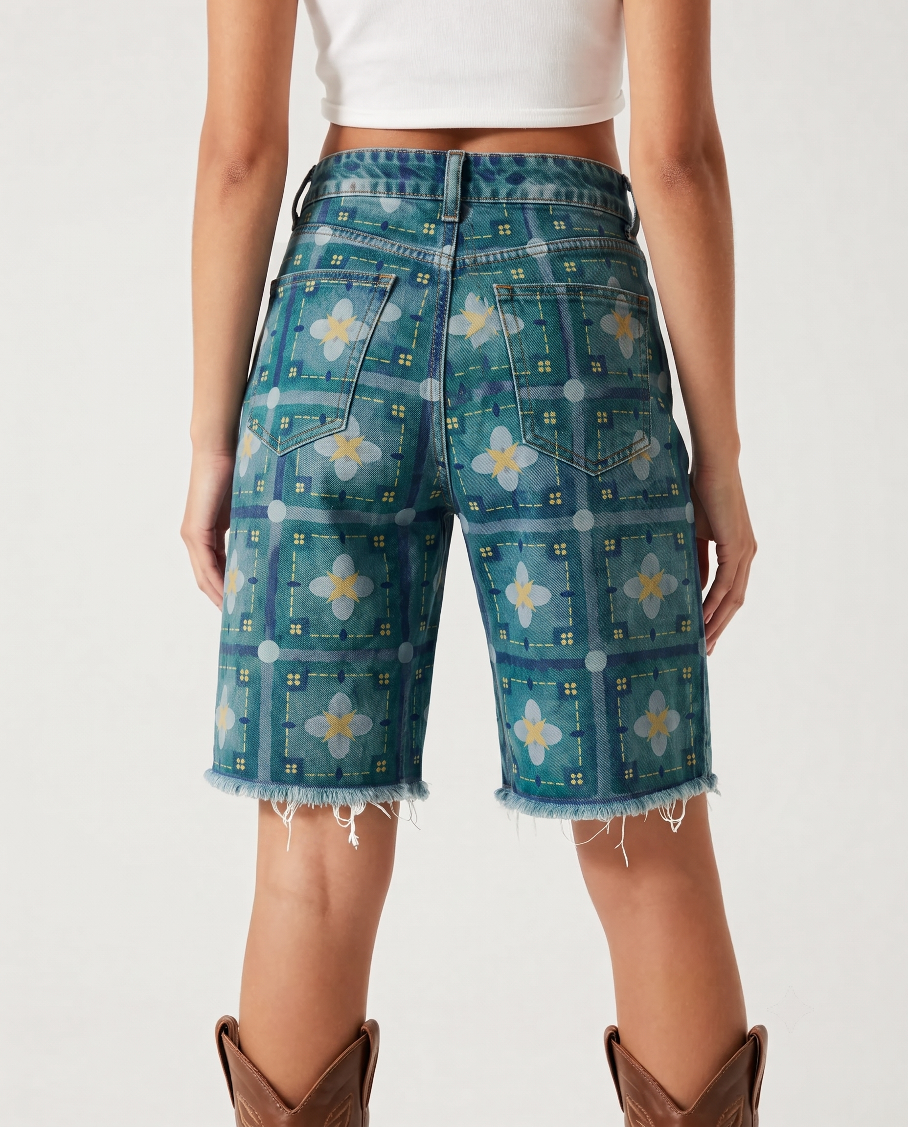 Sage Spur RB-BOT08 – Back View – Riley – Teal Wash