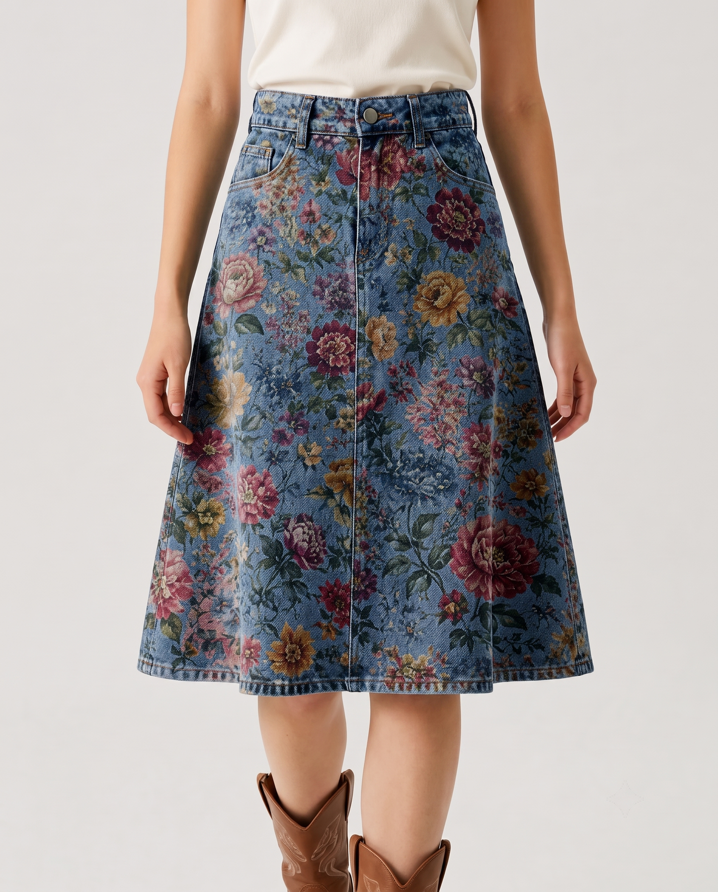Desert Bloom Medium (U6258) RB-SKT03 – Front View – Riley – Medium Blue