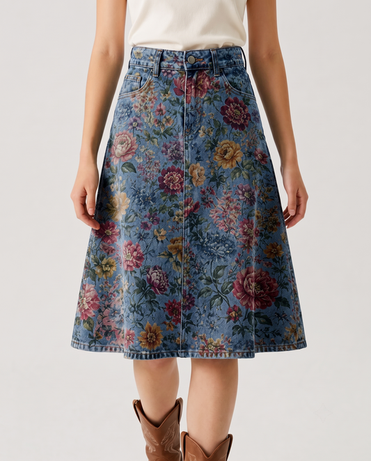 Desert Bloom Medium (U6258) RB-SKT03 – Front View – Riley – Medium Blue