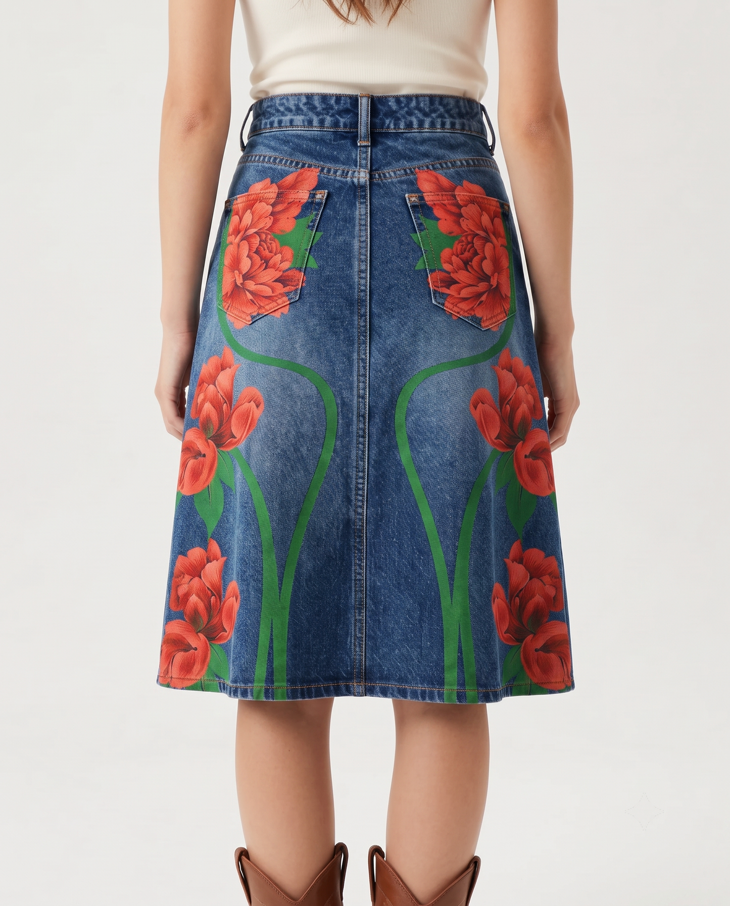 Desert Bloom Dark RB-SKT03 – Back View – Riley – Dark Indigo