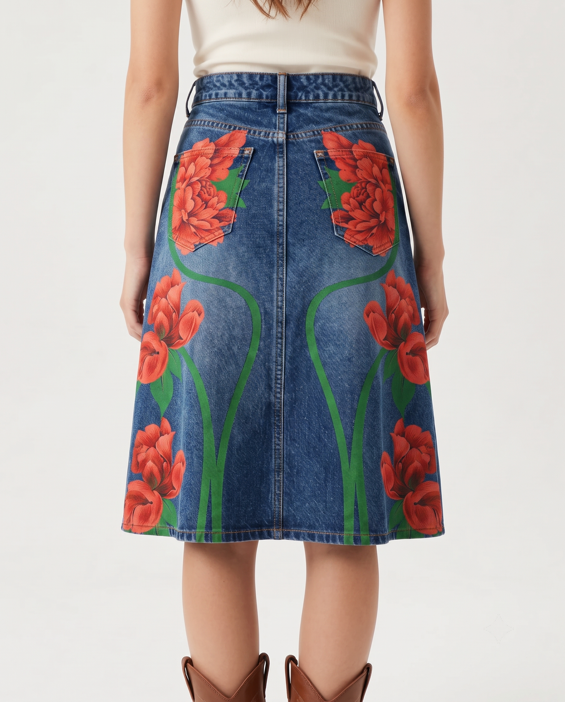 Desert Bloom Dark RB-SKT03 – Back View – Riley – Dark Indigo