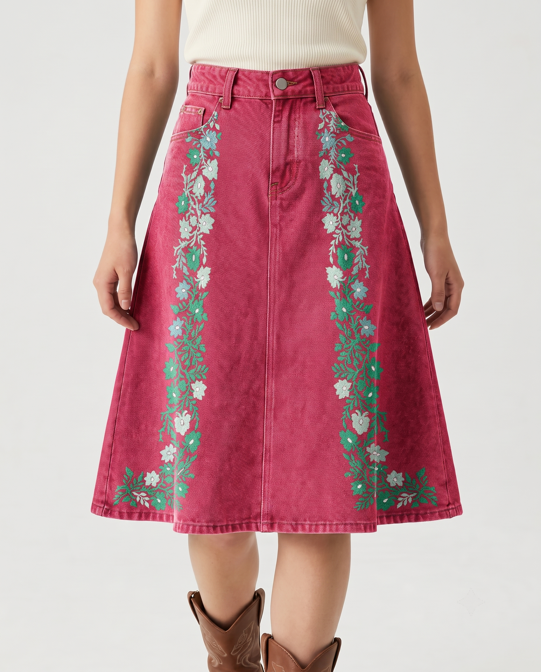 Desert Bloom RB-SKT03 – Front View – Riley – Red