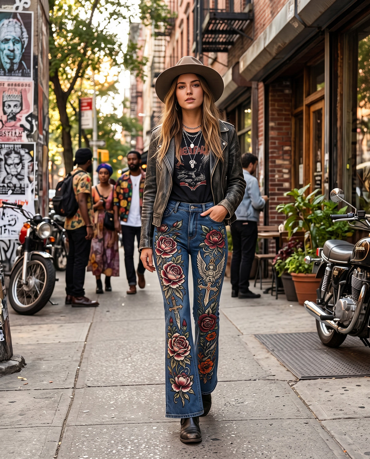 Rustic Rose Reverie Bootcut Jeans