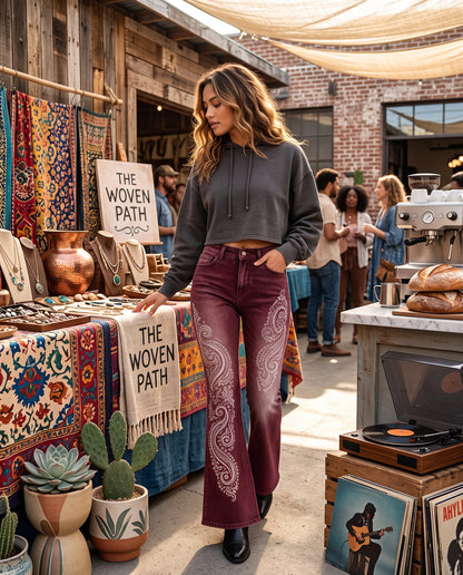 Prairie Paisley Bootcut Jeans