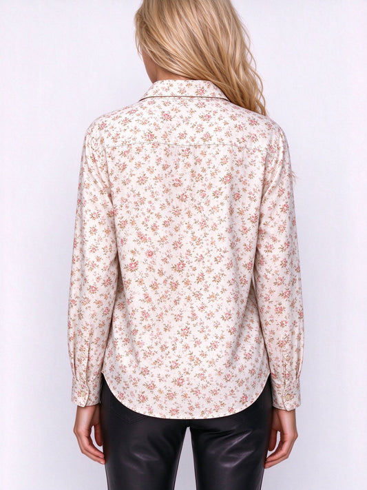 Prairie Rose Ditsy Long Sleeve Denim Shirt