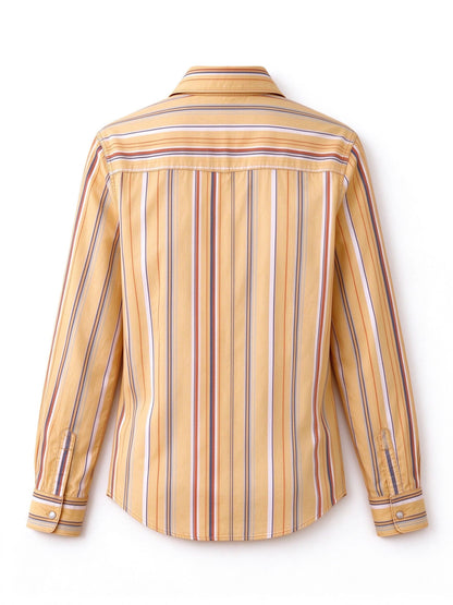 Prairie Dust Stripe Long Sleeve Denim Shirt