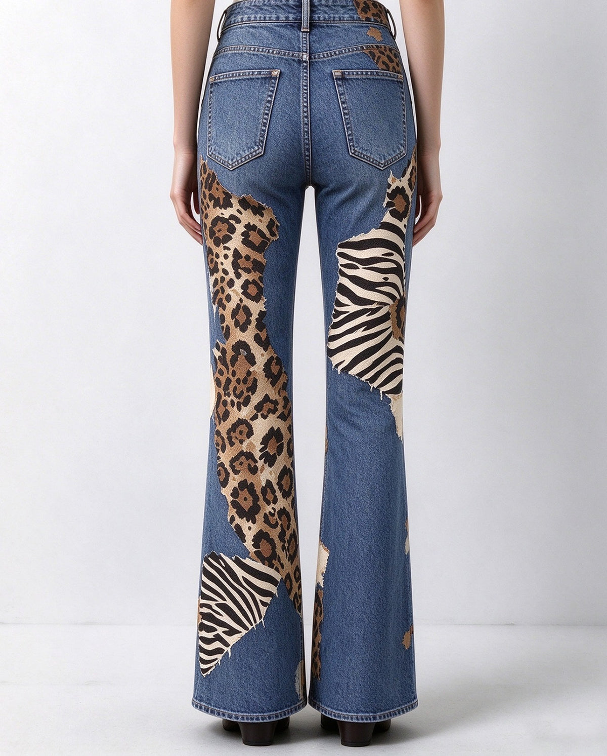 Prairie Patchwork Hide Bootcut Jeans