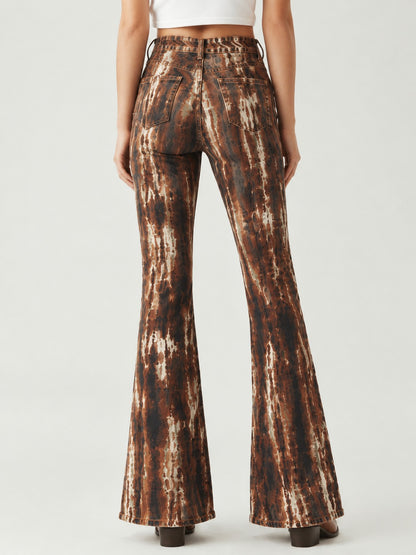 Rust Canyon Bootcut Jeans – Back View – Riley – brown, tan, rust