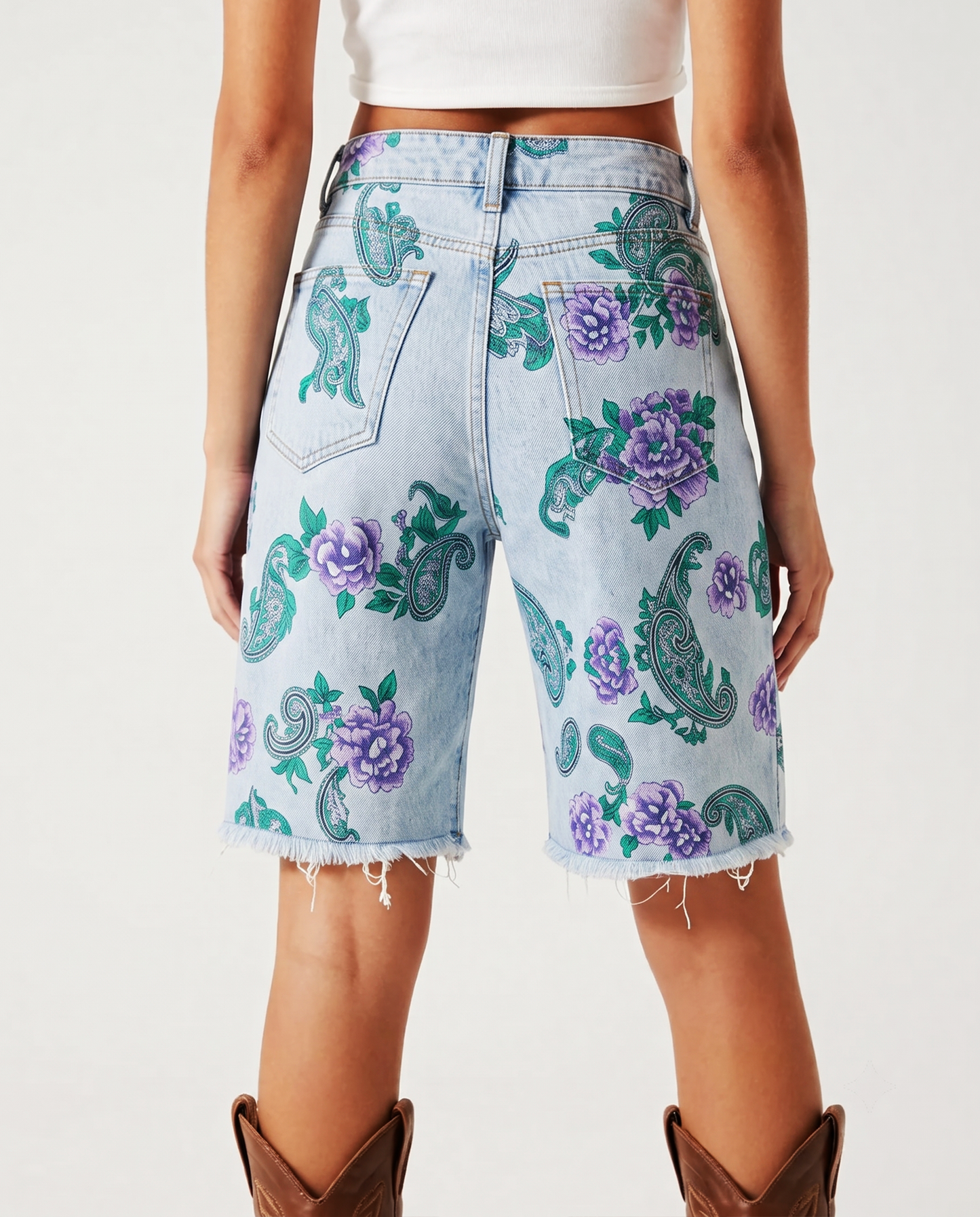 Paisley Prairie RB-BOT08 – Back View – Riley – Light Wash