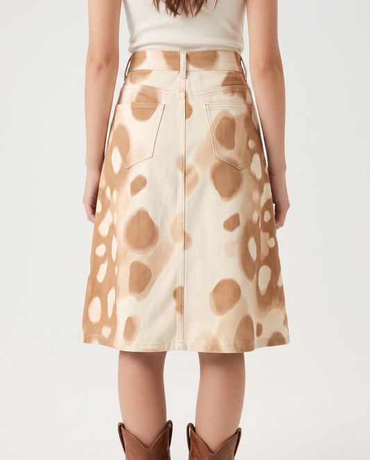Ivory Dots RB-SKT03 – Back View – Jessie – Ivory