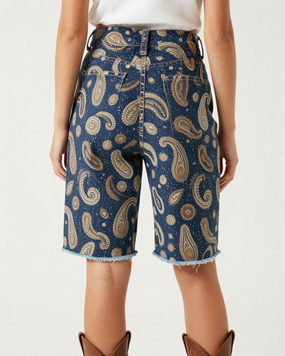 Microscopic Dot Paisley RB-BOT08 – Back View – Jessie – Midnight Blue / White