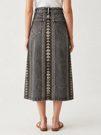 Desert Mirage Charcoal RB-SKT10 – Back View – Riley – Charcoal Gray