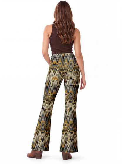 Desert Echo Bootcut Jeans – Back View – Riley – Olive Green