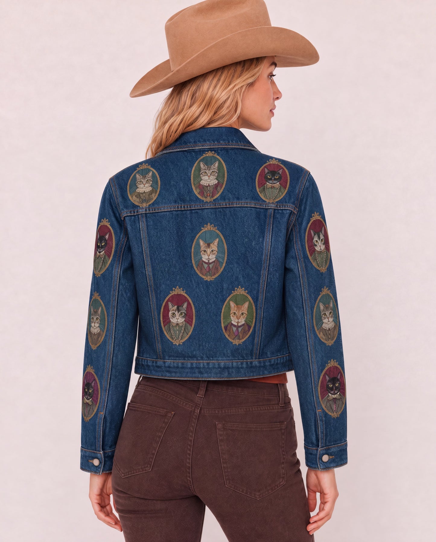 Prairie Puss RB-JKT01 – Back View – Riley – Denim Blue