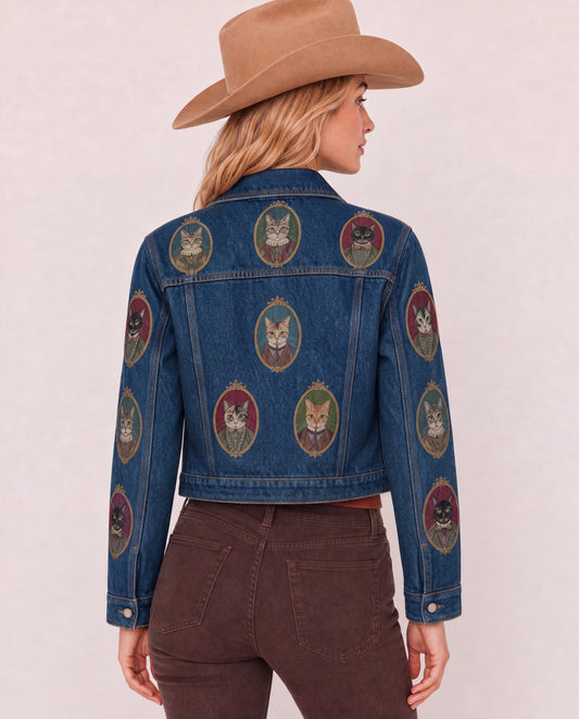 Prairie Puss RB-JKT01 – Back View – Riley – Denim Blue