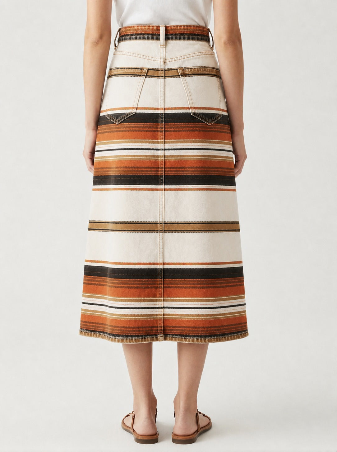 Desert Mirage Cream RB-SKT10 – Back View – Riley – Cream, Burnt Orange, Charcoal