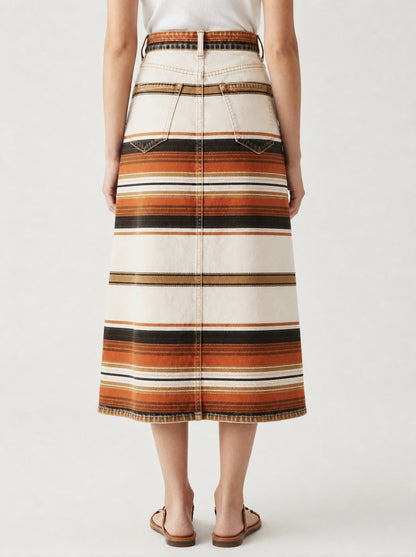 Desert Mirage Cream RB-SKT10 – Back View – Riley – Cream, Burnt Orange, Charcoal