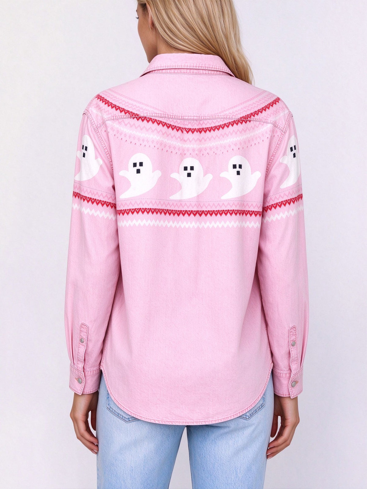 Pastel Phantoms Long Sleeve Denim Shirt