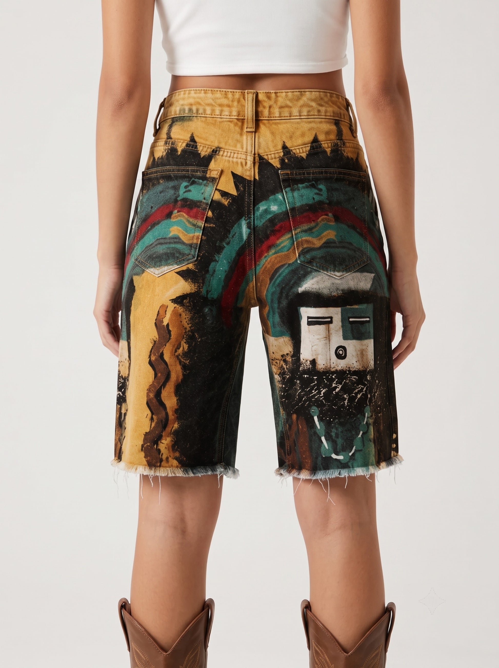 Desert Sage RB-BOT08 – Back View – Riley – mustard, black