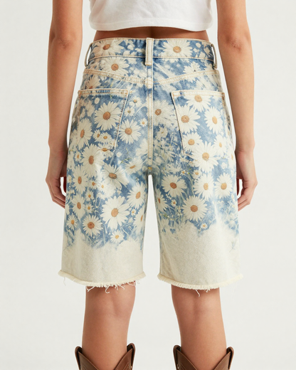 Fleabane Daisy Cloud Denim RB-BOT08 – Back View – Jessie – Gold