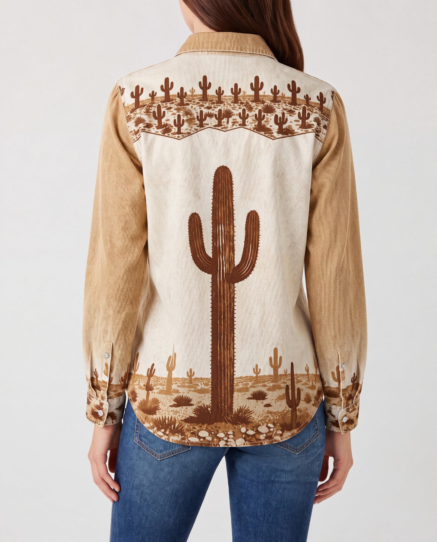 Desert Mirage RB-TOP16 – Back View – Riley – Beige, Brown