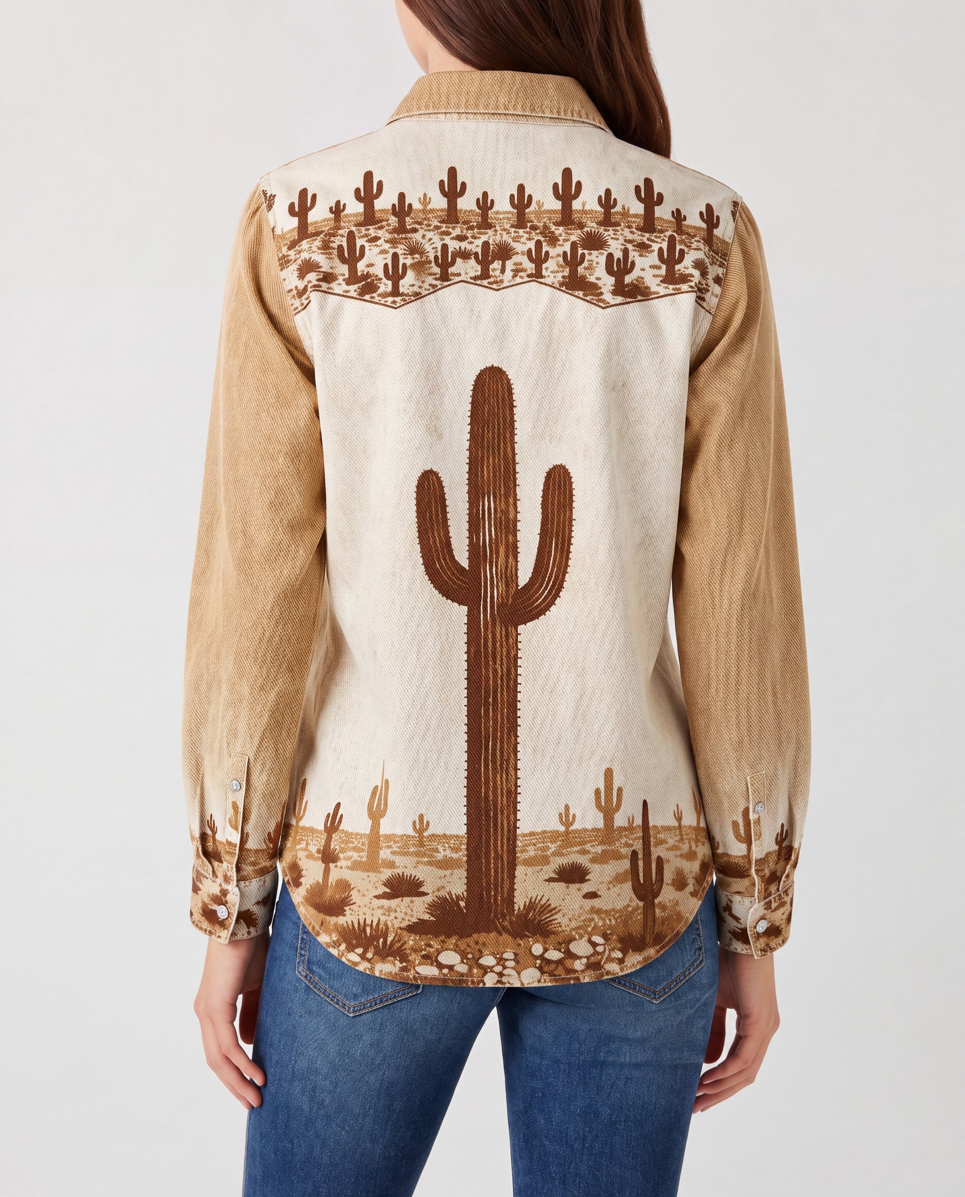 Desert Mirage RB-TOP16 – Back View – Riley – Beige, Brown