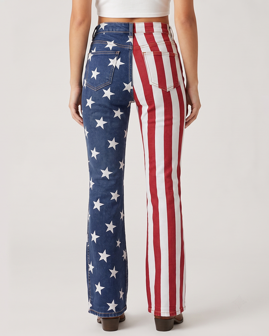 Starlight Ridge Bootcut Jeans – Back View – Riley – Blue, Red