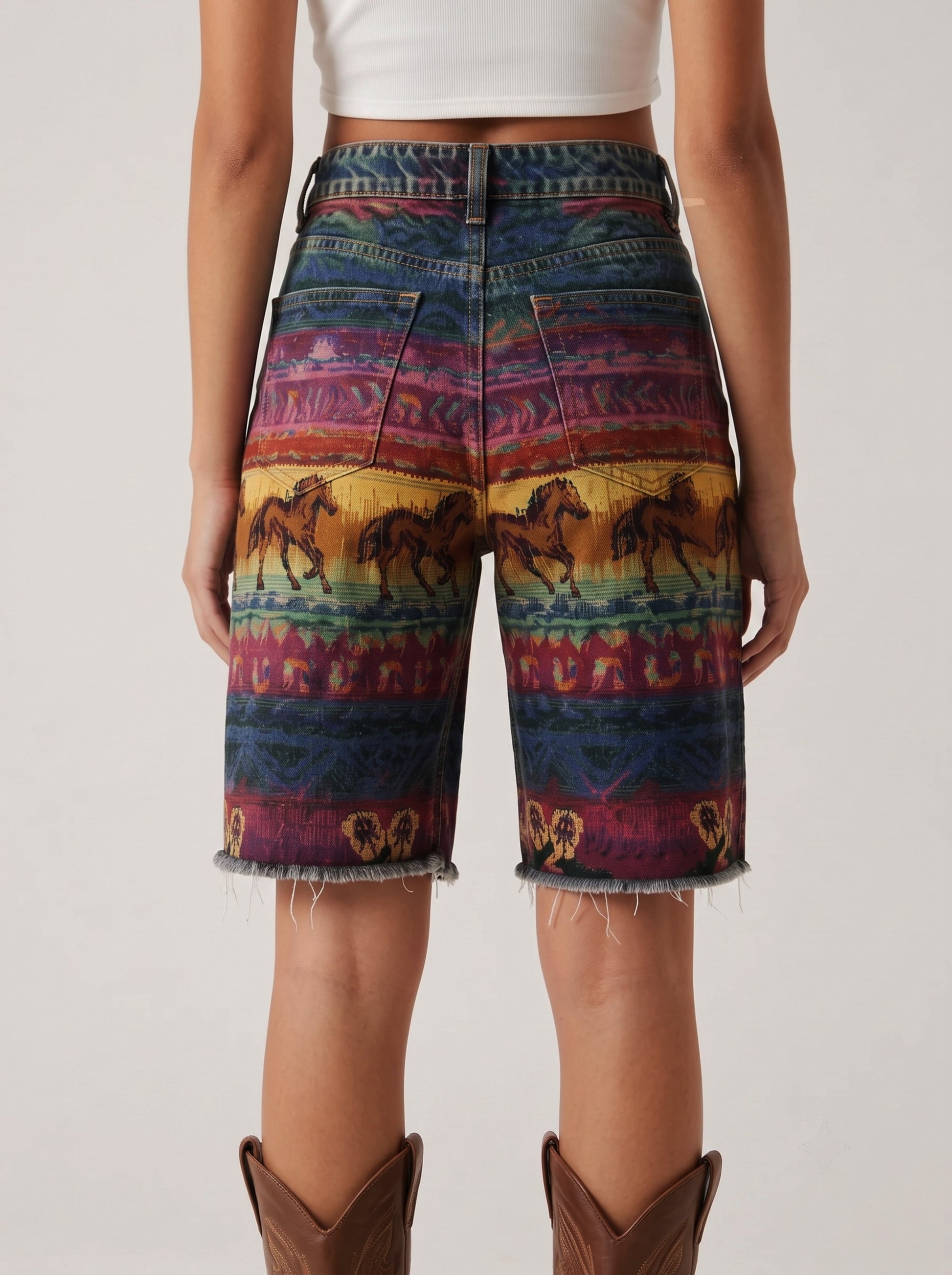 Horse Herd Riders RB-BOT08 – Back View – Riley – navy, maroon