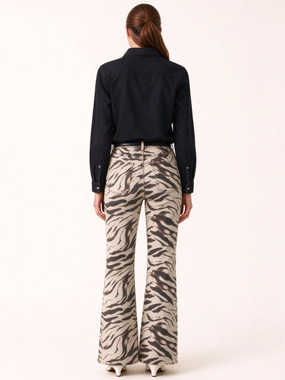 Sunset Zebra Bootcut Jeans