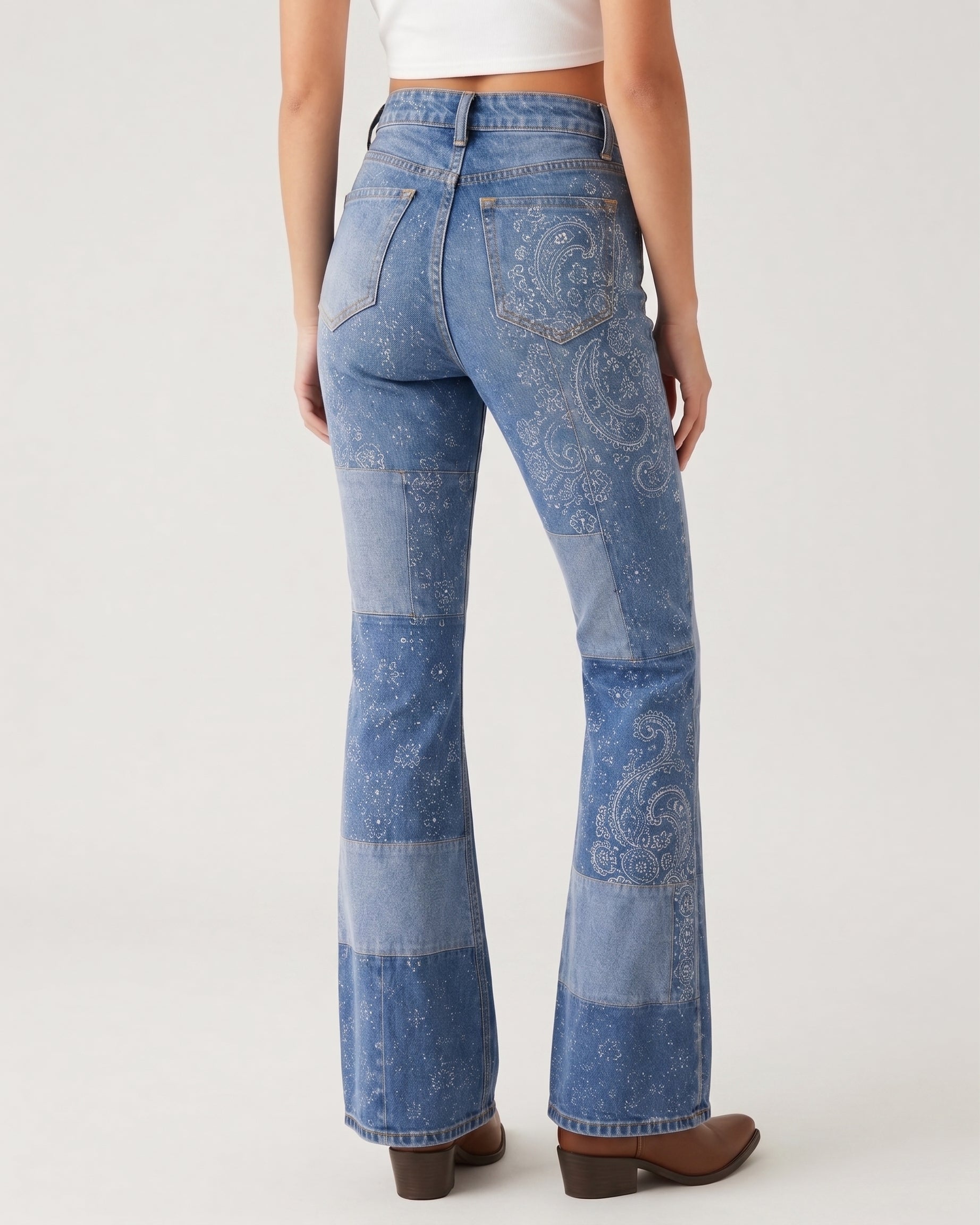 Midnight Concho Band Bootcut Jeans – Back View – Riley – Dark Navy