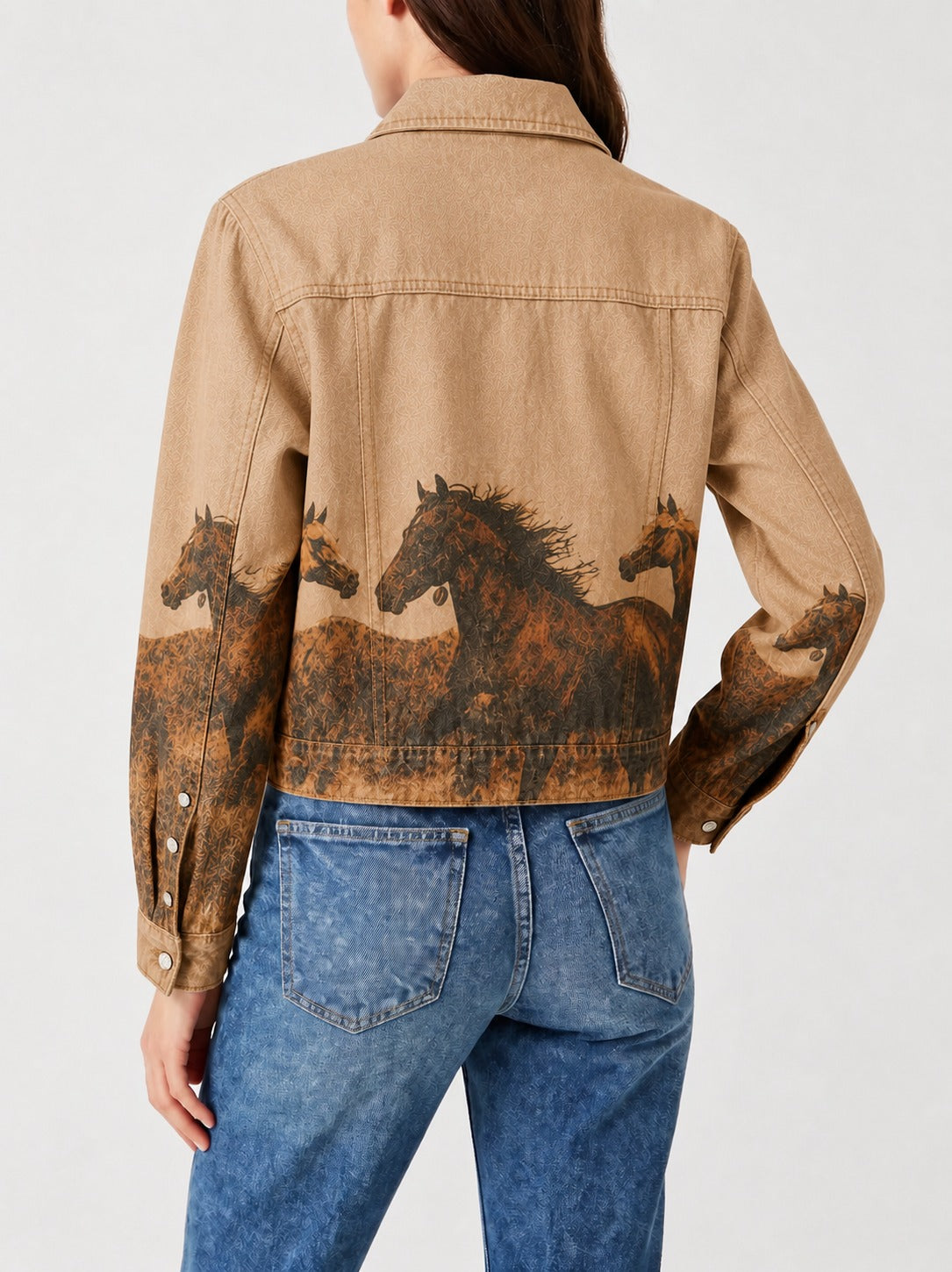 Wild Mustang RB-JKT01 – Back View – Riley – tan